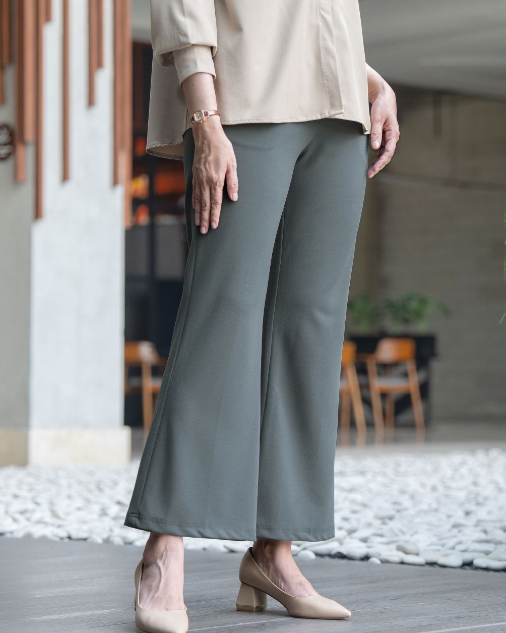 Heaven Lights - Lora Flare Pants - Muslim Women's Cutbray Long Pants