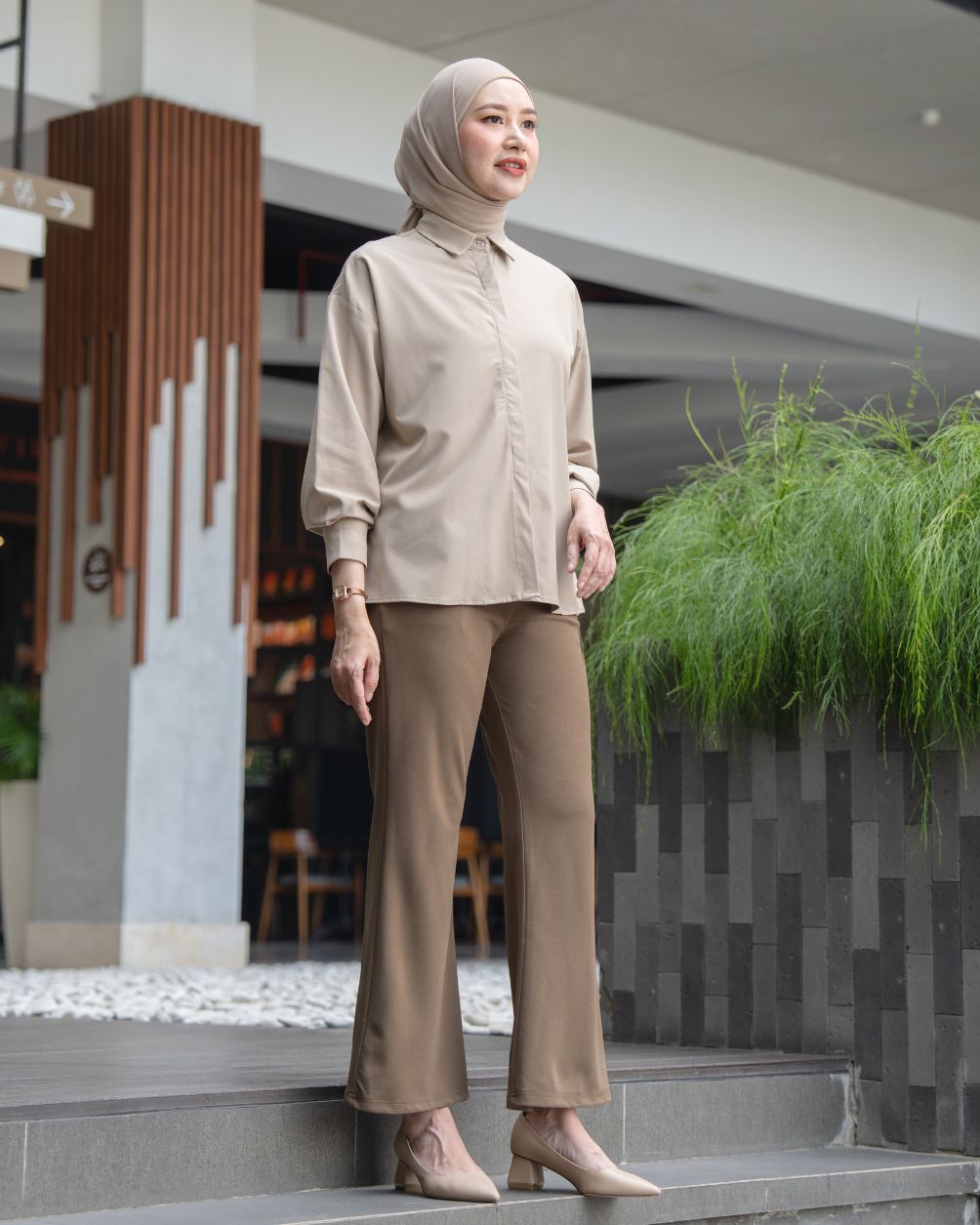 Heaven Lights - Lora Flare Pants - Muslim Women's Cutbray Long Pants