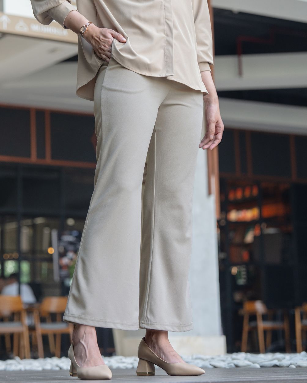 Heaven Lights - Lora Flare Pants - Muslim Women's Cutbray Long Pants