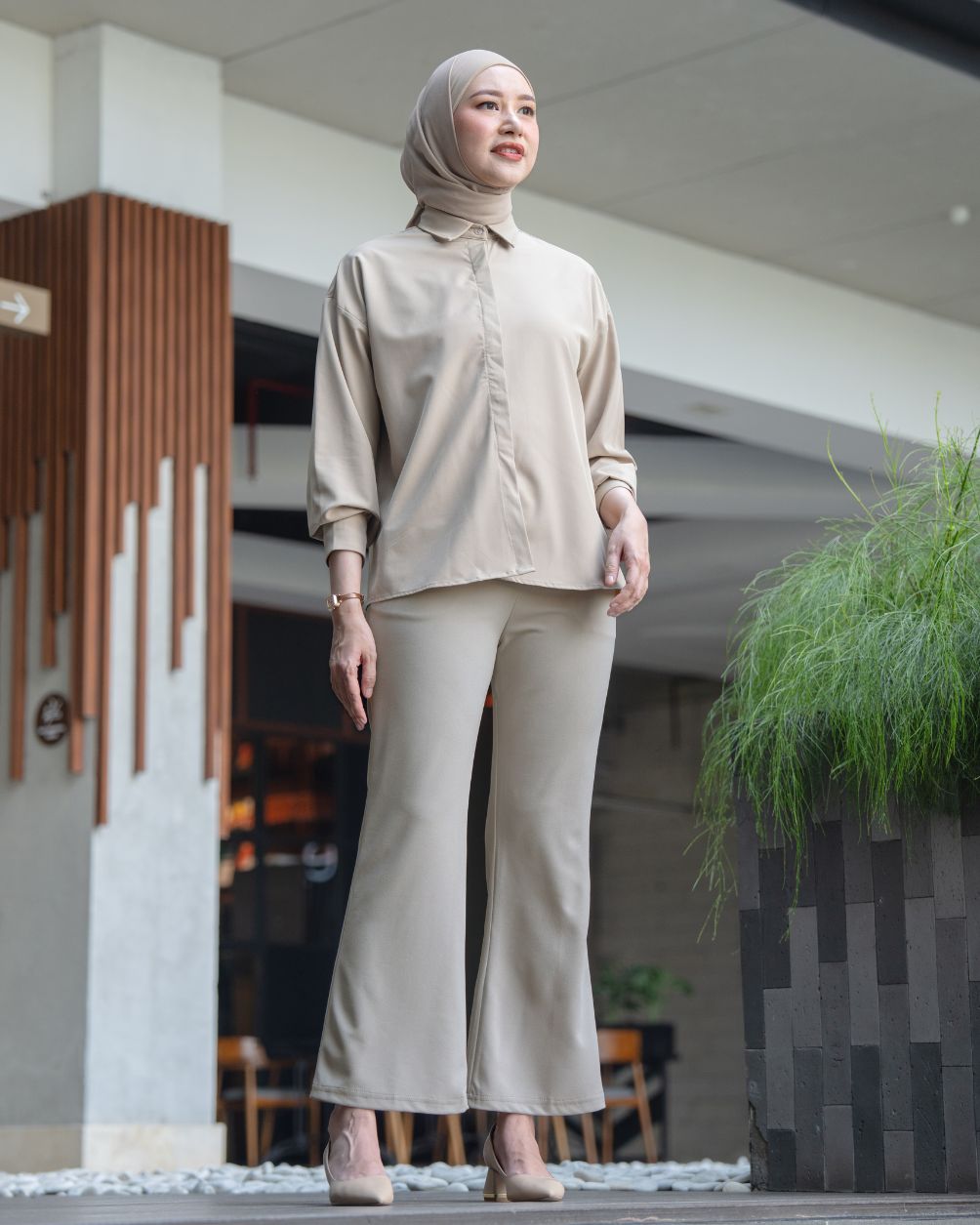 Heaven Lights - Lora Flare Pants - Muslim Women's Cutbray Long Pants