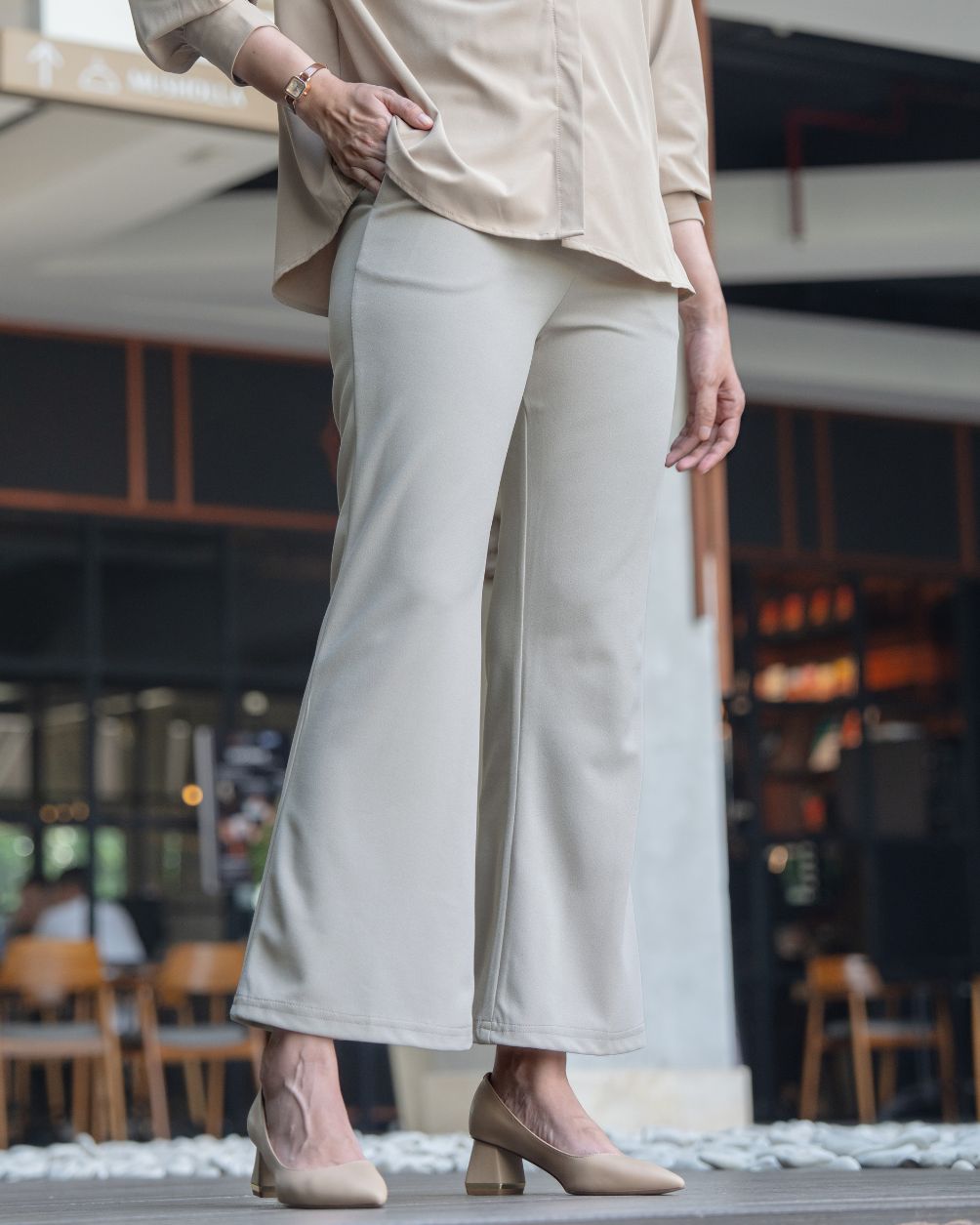 Heaven Lights - Lora Flare Pants - Muslim Women's Cutbray Long Pants