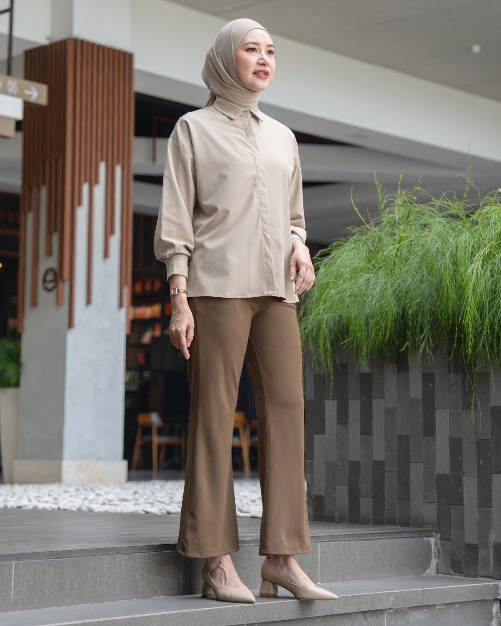 Heaven Lights - Lora Flare Pants - Muslim Women's Cutbray Long Pants