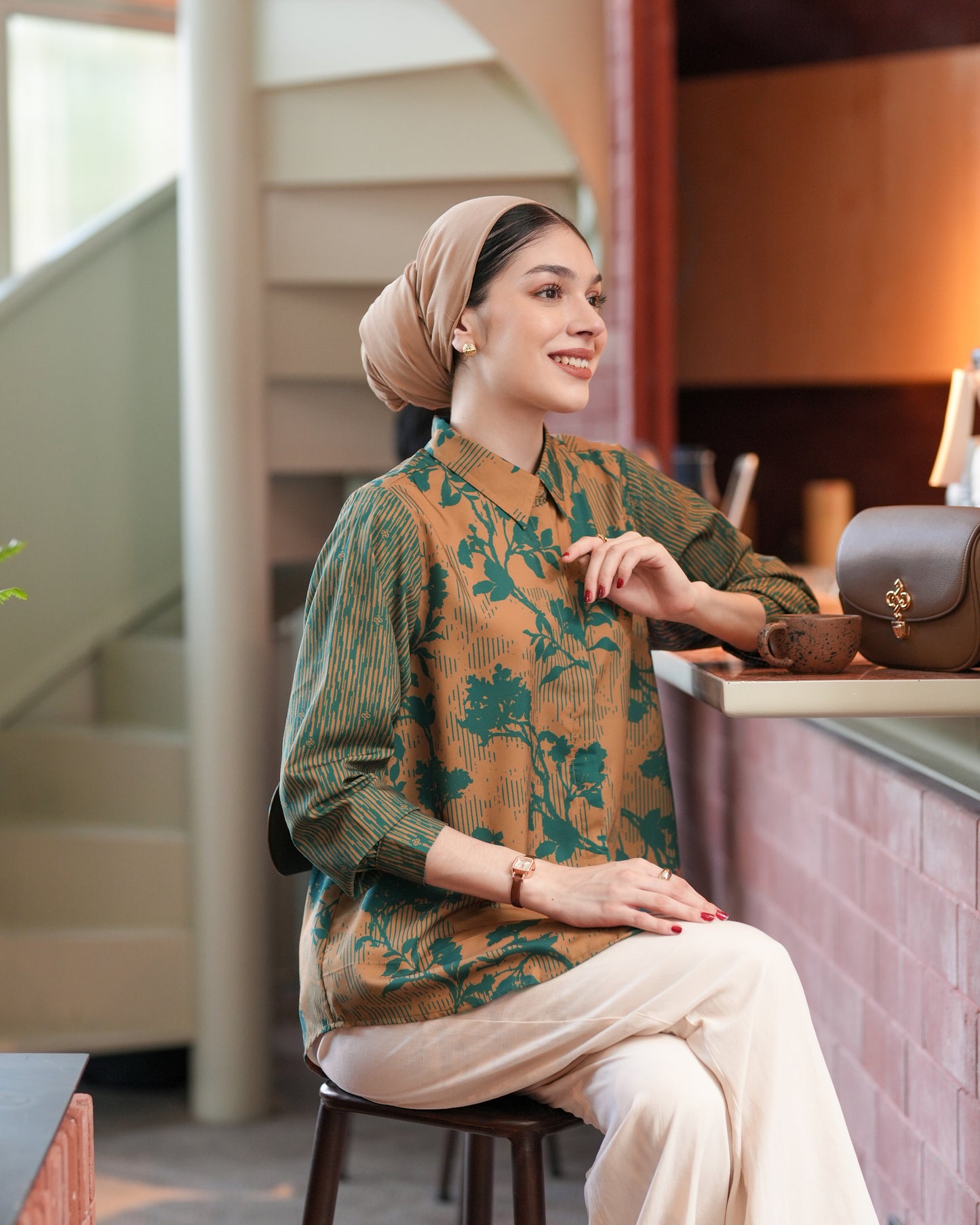 Heaven Lights - Mareen Shirt - Women's Patterned Shirt - Women's Clothes