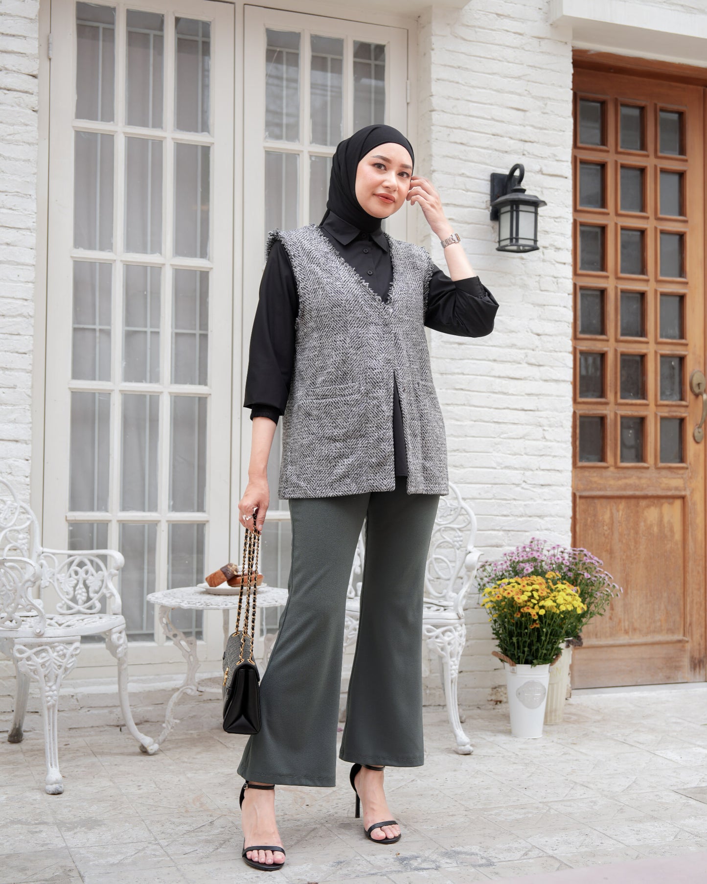 Heaven Lights - Lora Flare Pants - Muslim Women's Cutbray Long Pants