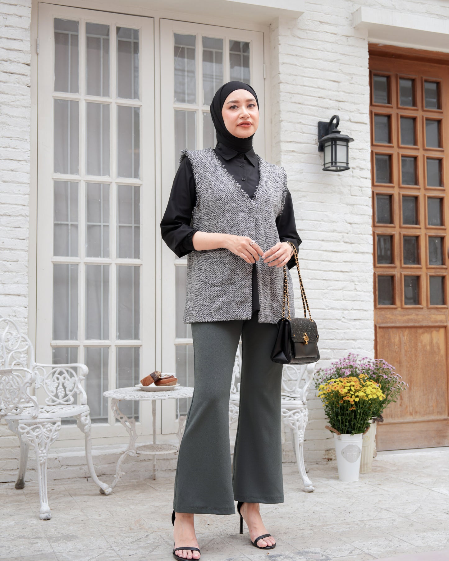 Heaven Lights - Lora Flare Pants - Muslim Women's Cutbray Long Pants