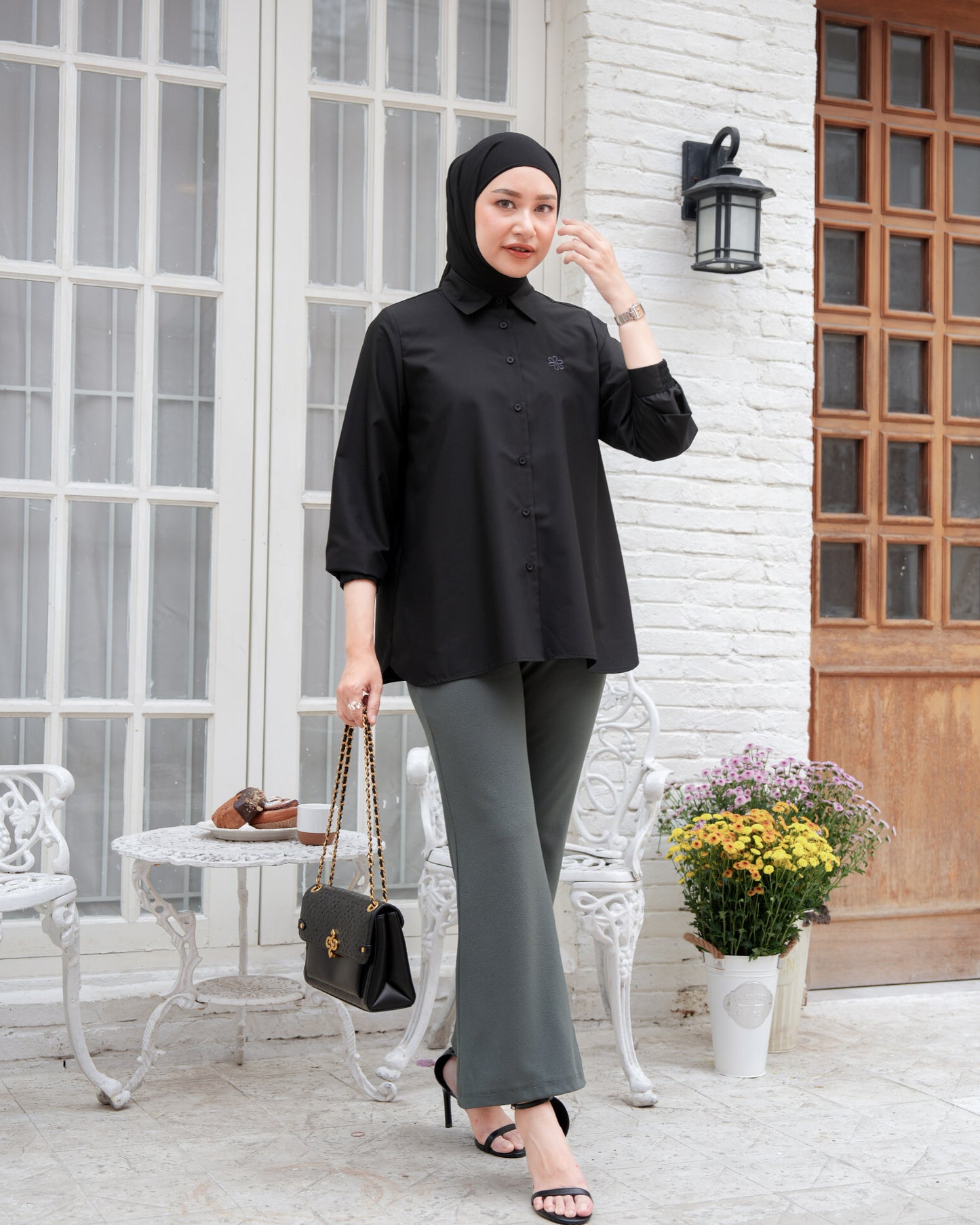 Heaven Lights - Lora Flare Pants - Muslim Women's Cutbray Long Pants