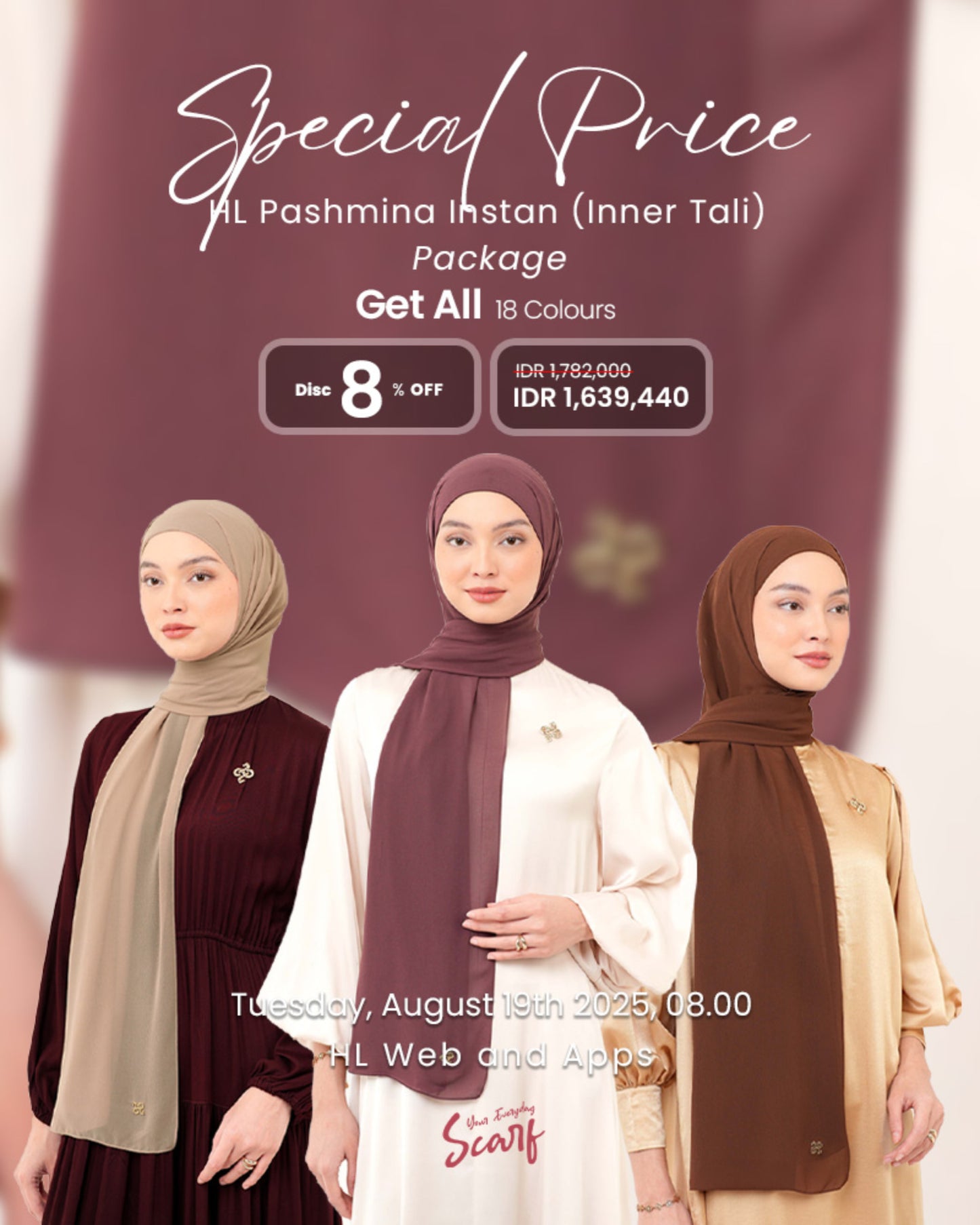 Hl Pashmina Instan (Inner Tali) PACKAGE