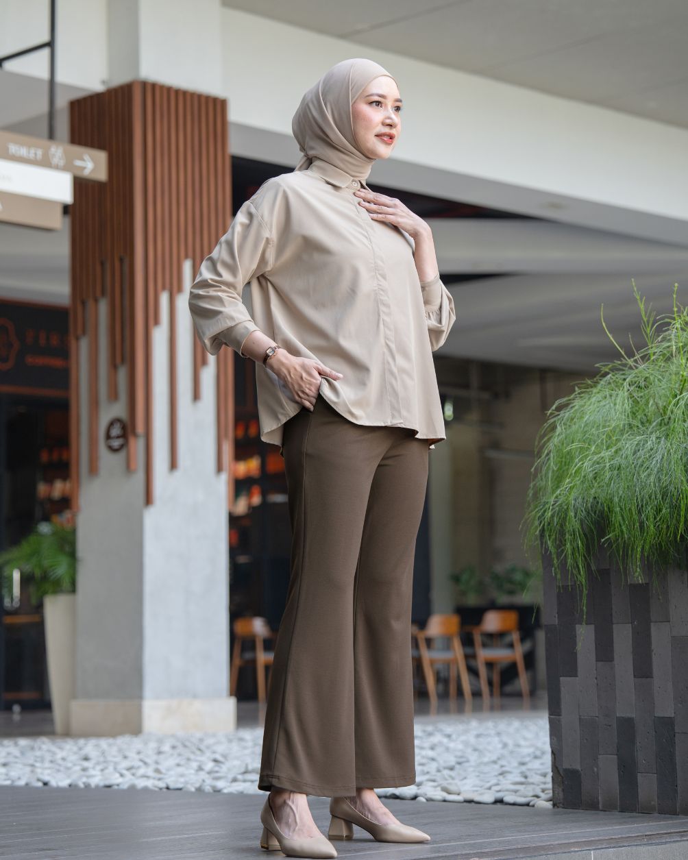 Heaven Lights - Lora Flare Pants - Muslim Women's Cutbray Long Pants