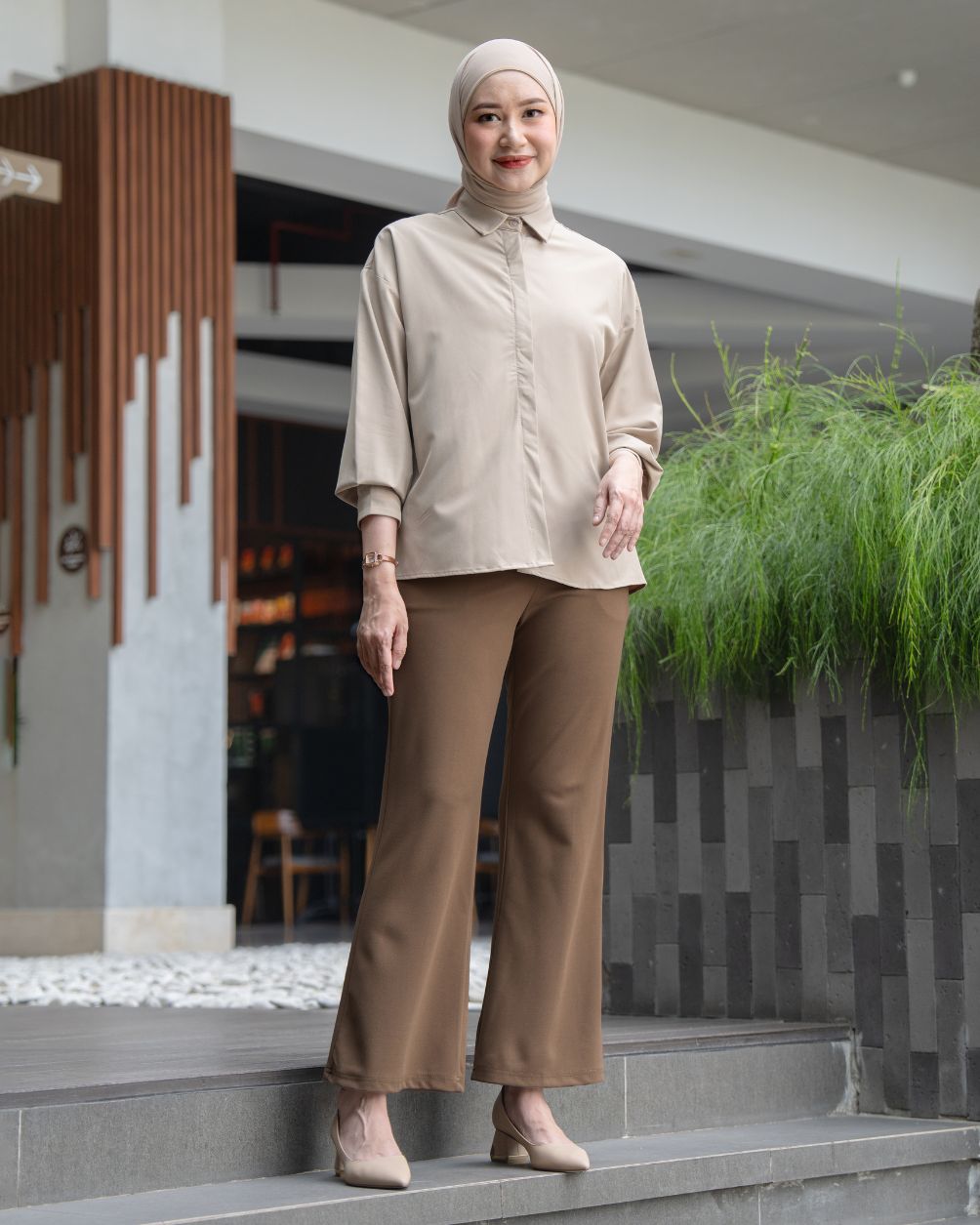 Heaven Lights - Lora Flare Pants - Muslim Women's Cutbray Long Pants