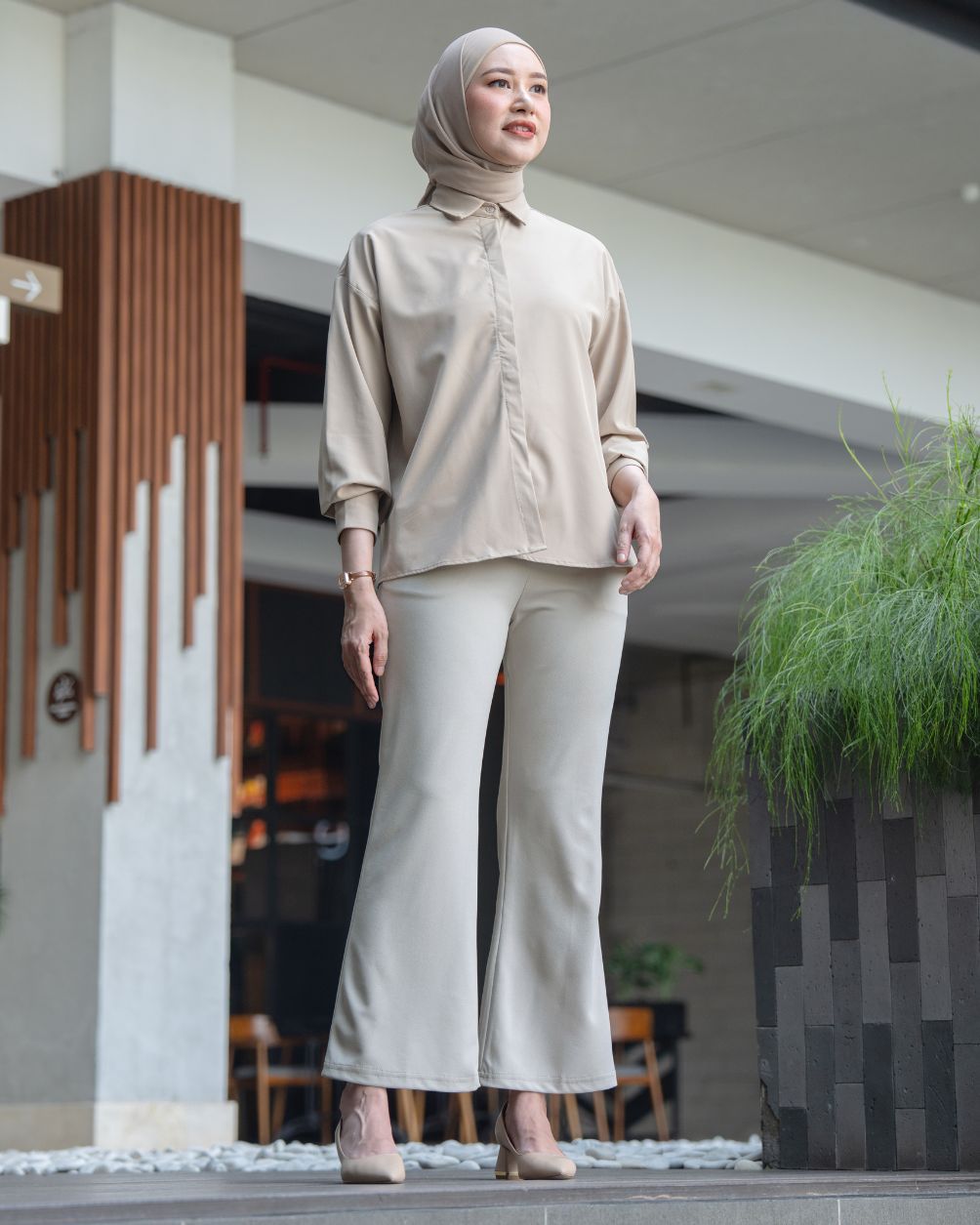 Heaven Lights - Lora Flare Pants - Muslim Women's Cutbray Long Pants