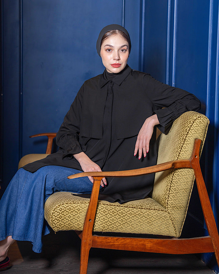 Heaven Lights - Chava Long Shirt - Plain Muslim Women's Tunic Long Sleeve