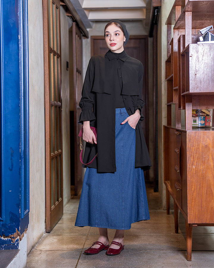 Heaven Lights - Chava Long Shirt - Plain Muslim Women's Tunic Long Sleeve