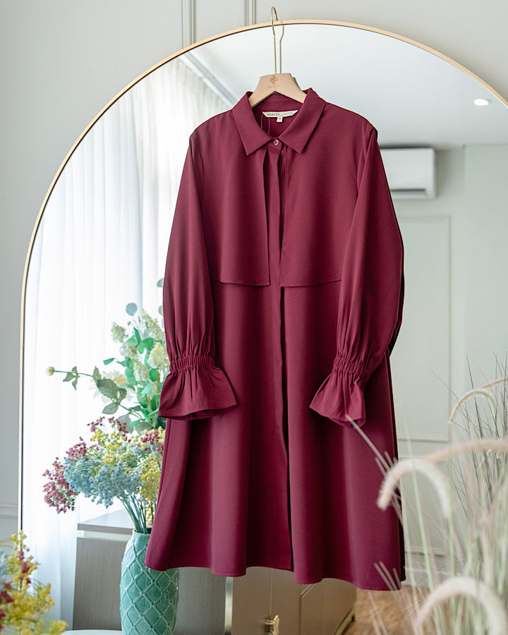 Heaven Lights - Chava Long Shirt - Plain Muslim Women's Tunic Long Sleeve