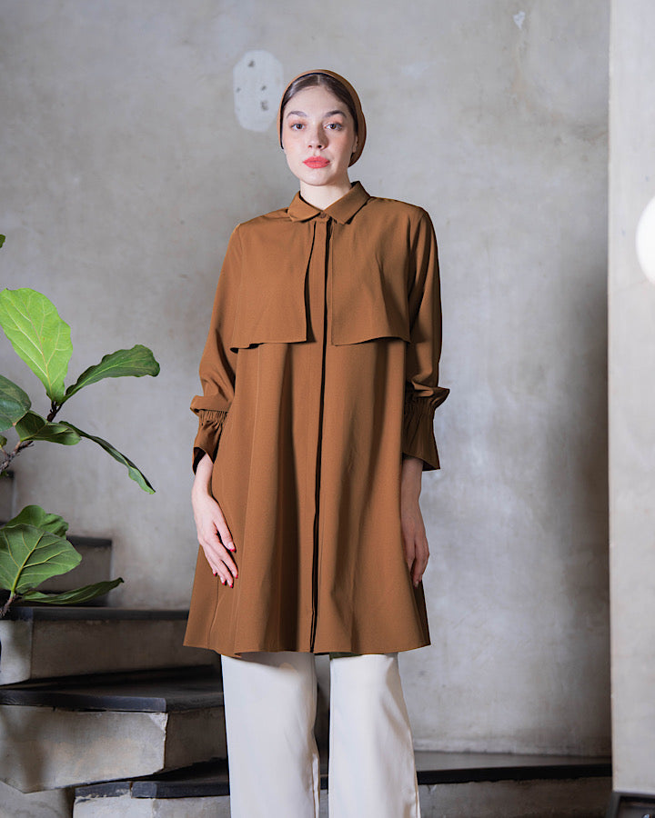Heaven Lights - Chava Long Shirt - Plain Muslim Women's Tunic Long Sleeve