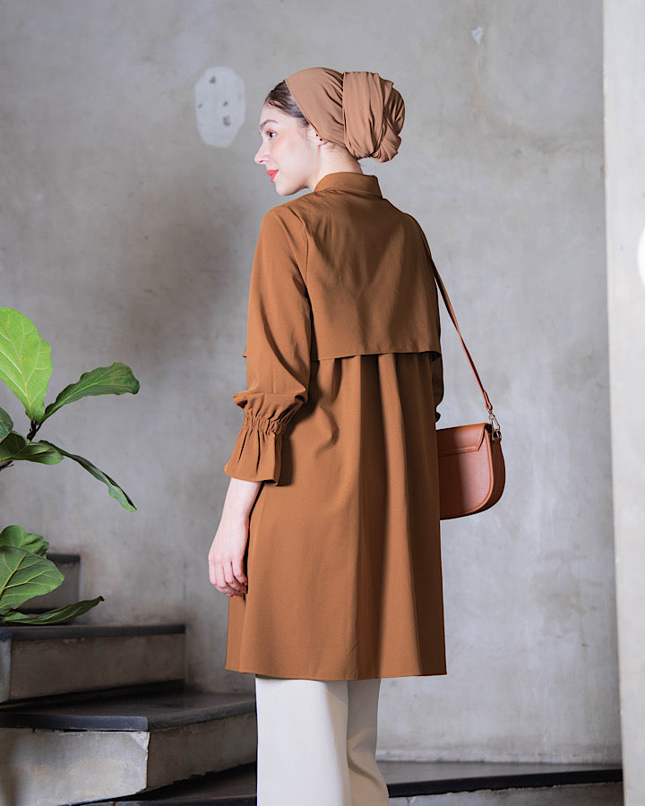 Heaven Lights - Chava Long Shirt - Plain Muslim Women's Tunic Long Sleeve