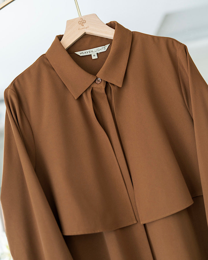 Heaven Lights - Chava Long Shirt - Plain Muslim Women's Tunic Long Sleeve