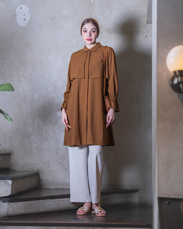 Heaven Lights - Chava Long Shirt - Plain Muslim Women's Tunic Long Sleeve