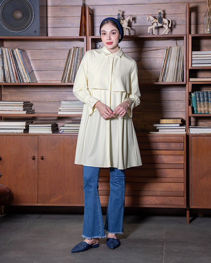 Heaven Lights - Chava Long Shirt - Plain Muslim Women's Tunic Long Sleeve