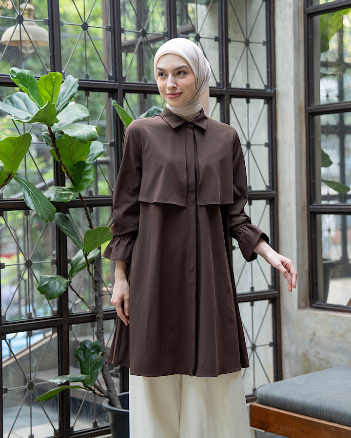 Heaven Lights - Chava Long Shirt - Plain Muslim Women's Tunic Long Sleeve