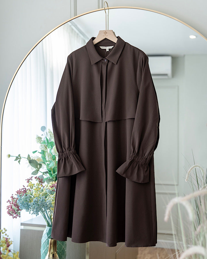 Heaven Lights - Chava Long Shirt - Plain Muslim Women's Tunic Long Sleeve