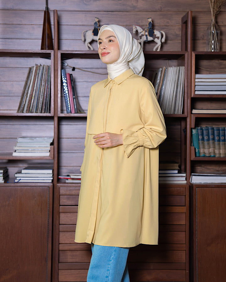 Heaven Lights - Chava Long Shirt - Plain Muslim Women's Tunic Long Sleeve