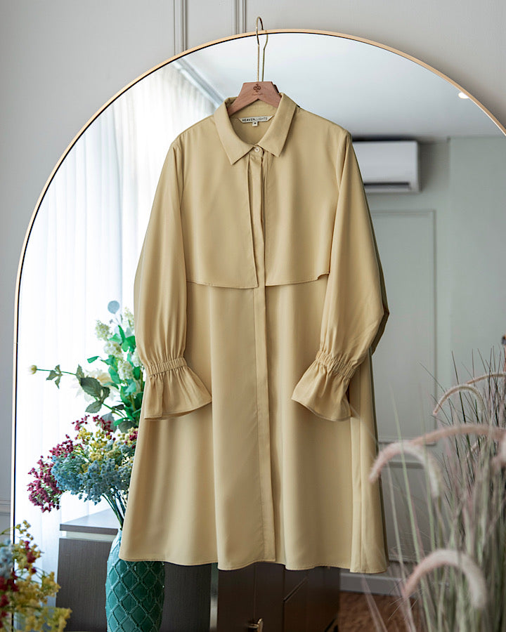 Heaven Lights - Chava Long Shirt - Plain Muslim Women's Tunic Long Sleeve
