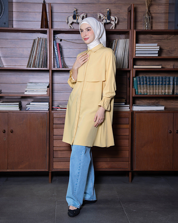 Heaven Lights - Chava Long Shirt - Plain Muslim Women's Tunic Long Sleeve