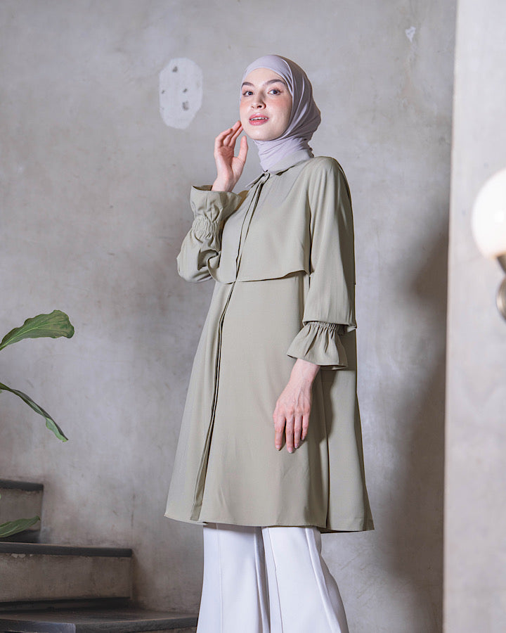 Heaven Lights - Chava Long Shirt - Plain Muslim Women's Tunic Long Sleeve