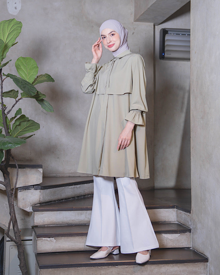 Heaven Lights - Chava Long Shirt - Plain Muslim Women's Tunic Long Sleeve