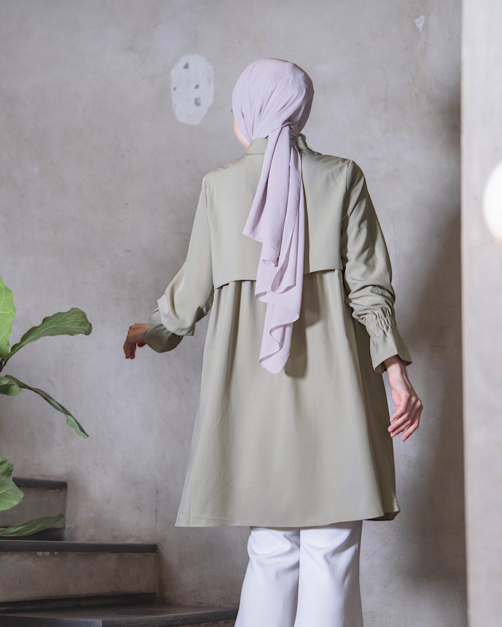 Heaven Lights - Chava Long Shirt - Plain Muslim Women's Tunic Long Sleeve