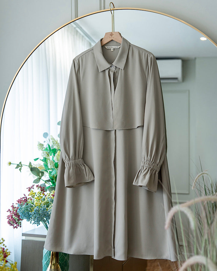 Heaven Lights - Chava Long Shirt - Plain Muslim Women's Tunic Long Sleeve