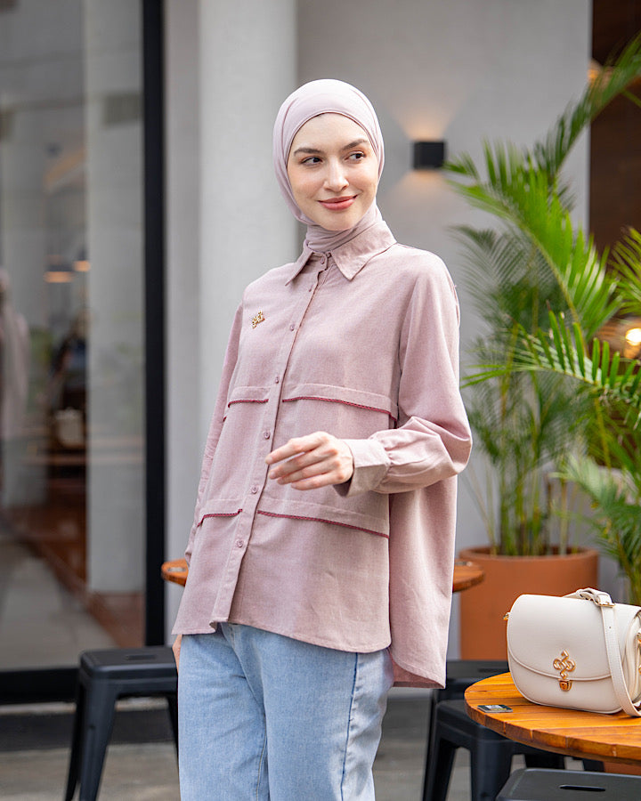 Heaven Lights - Nabella Blouse - Plain Tops for Muslim Women