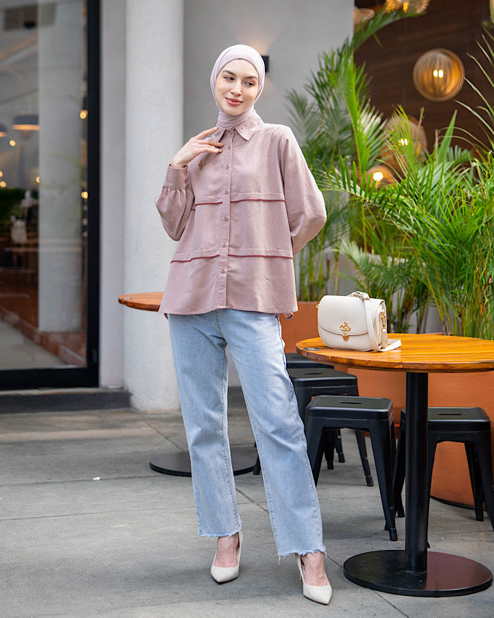 Heaven Lights - Nabella Blouse - Plain Tops for Muslim Women