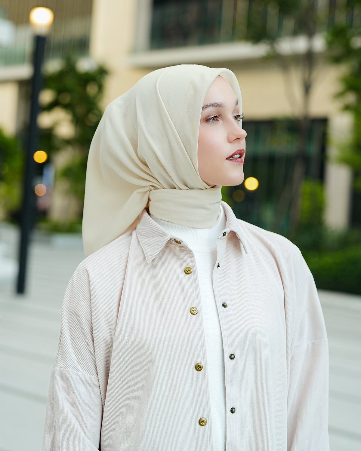 Heaven Lights - Voal Plain - Plain Square Voal Hijab