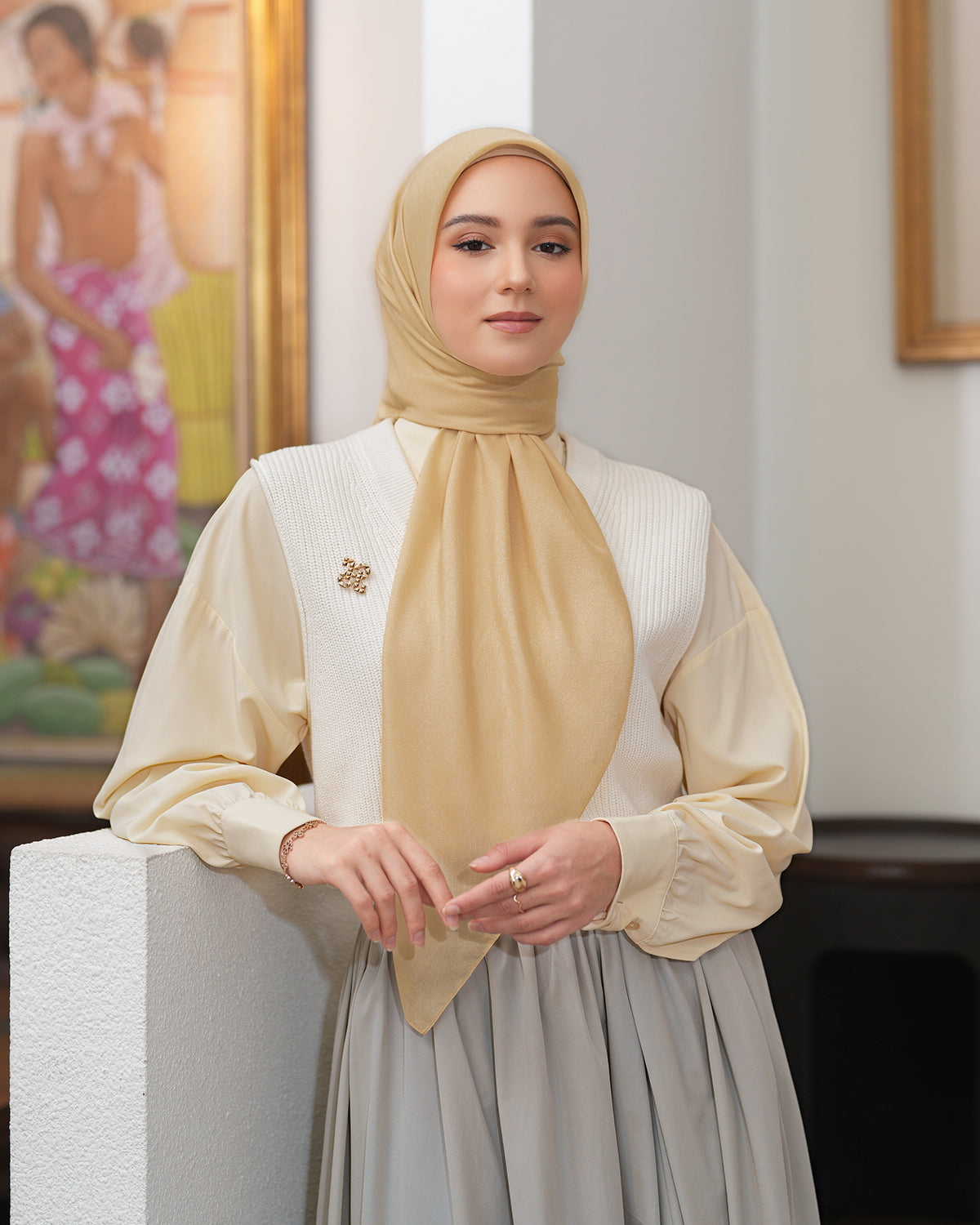 Heaven Lights - Voal Plain - Plain Square Voal Hijab