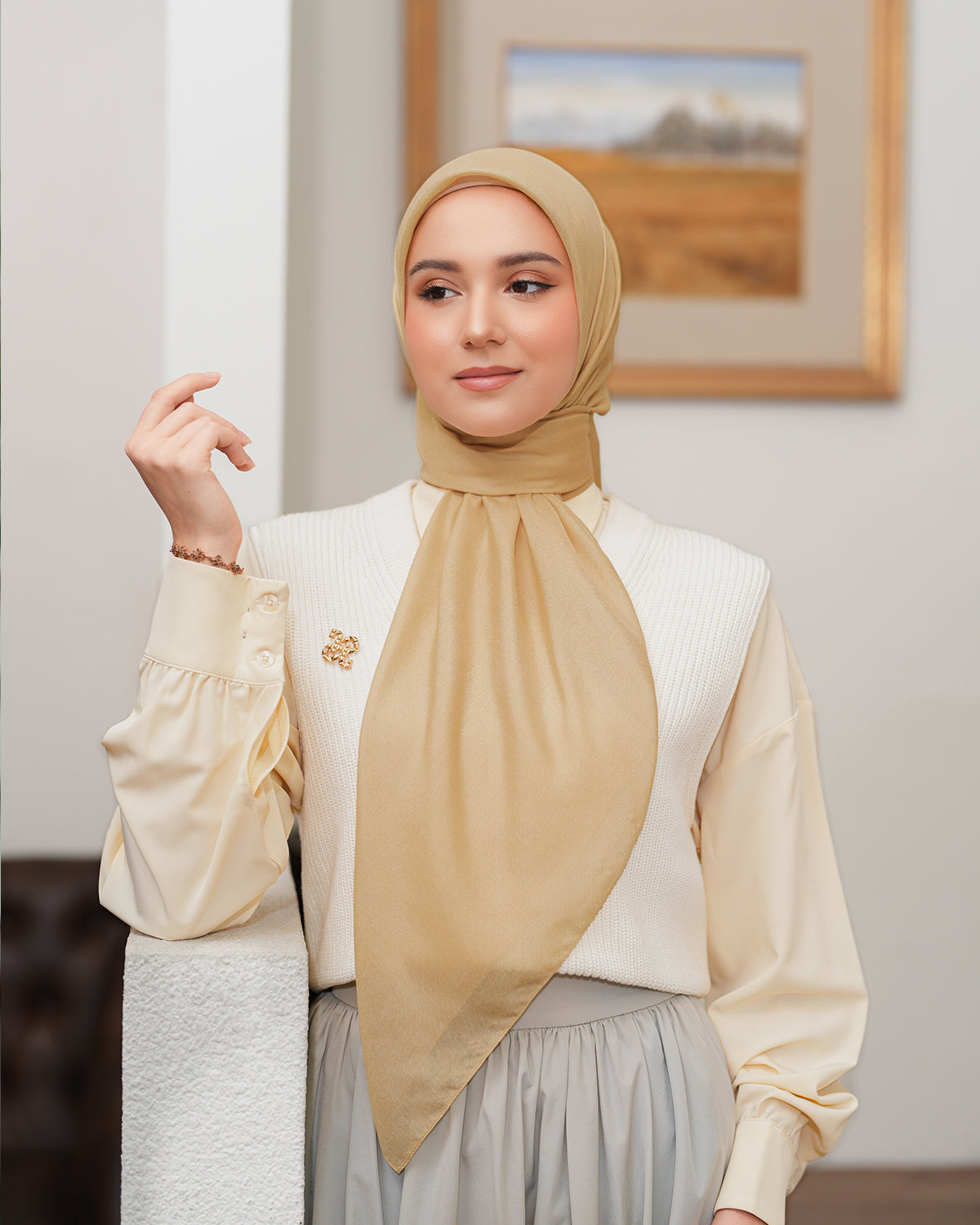 Heaven Lights - Voal Plain - Plain Square Voal Hijab