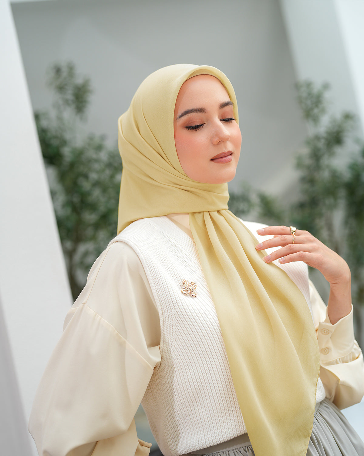 Heaven Lights - Voal Plain - Plain Square Voal Hijab