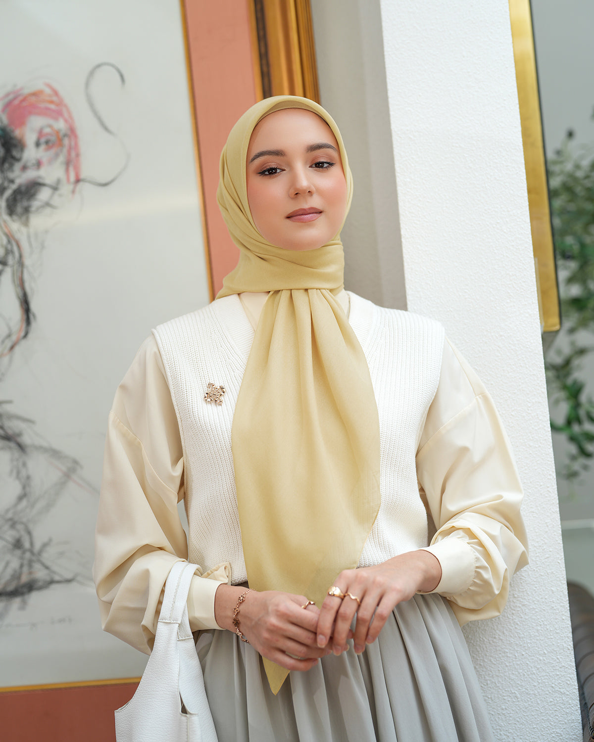 Heaven Lights - Voal Plain - Plain Square Voal Hijab