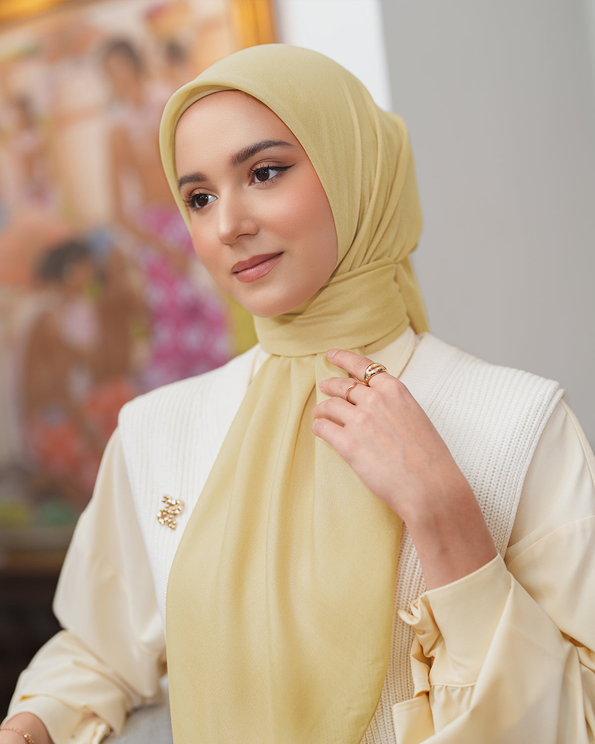 Heaven Lights - Voal Plain - Plain Square Voal Hijab