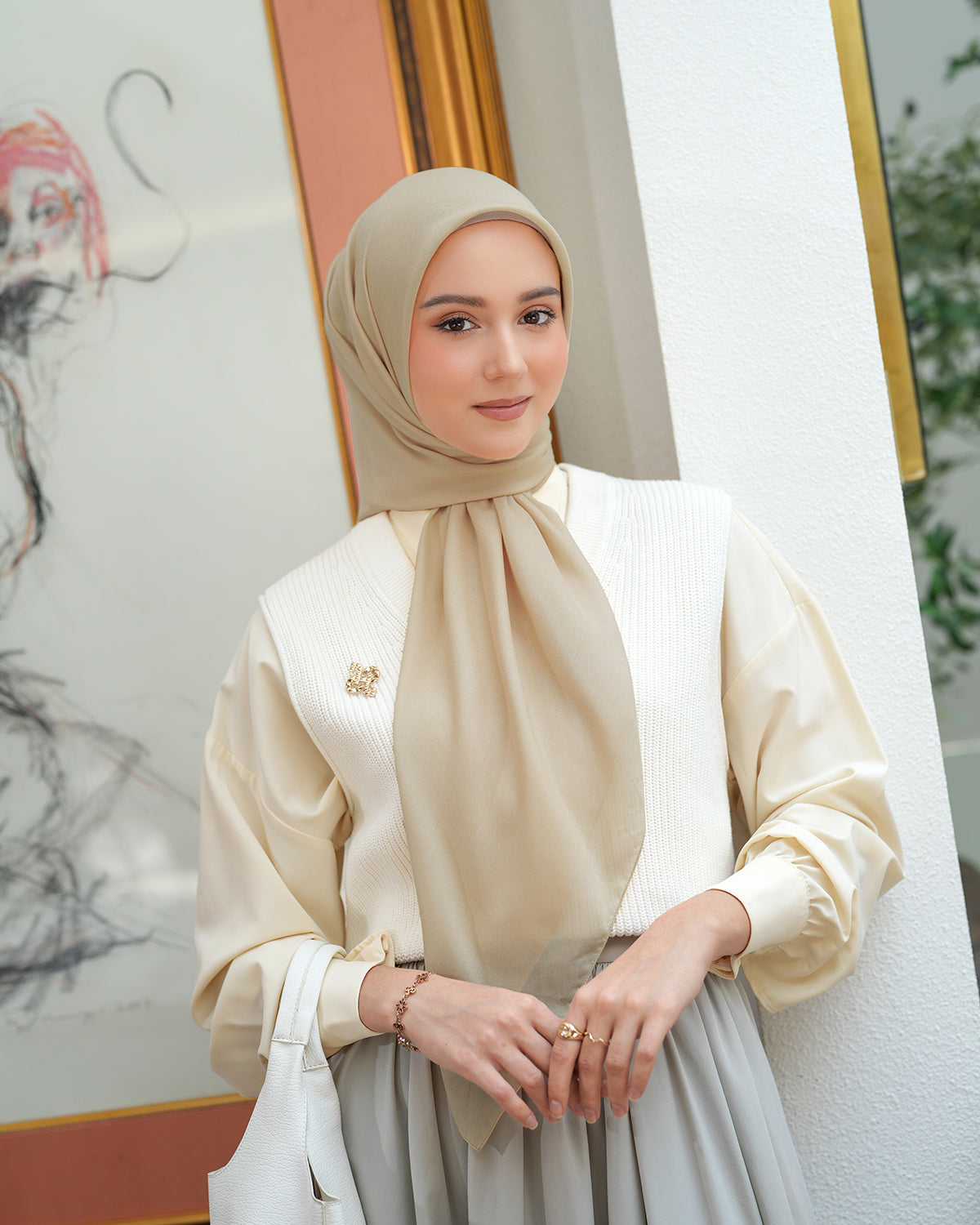 Heaven Lights - Voal Plain - Plain Square Voal Hijab
