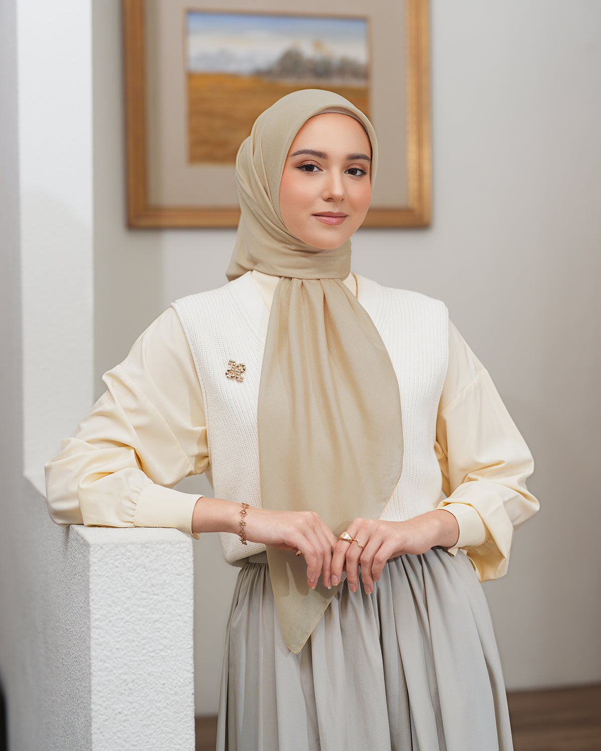 Heaven Lights - Voal Plain - Plain Square Voal Hijab