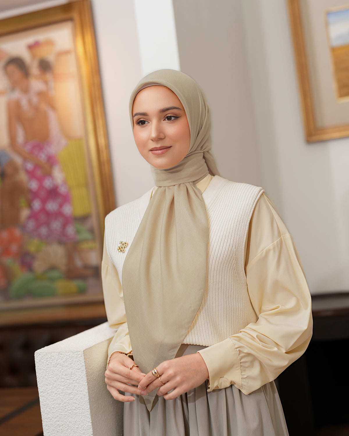 Heaven Lights - Voal Plain - Plain Square Voal Hijab