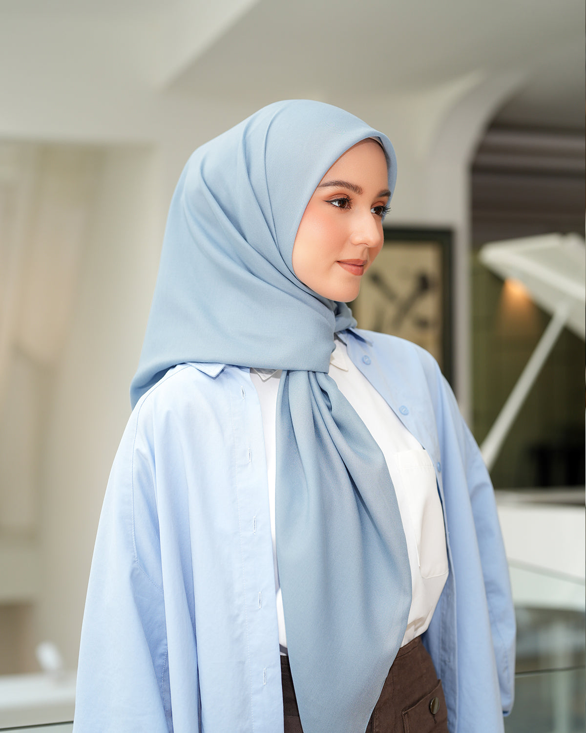 Heaven Lights - Voal Plain - Plain Square Voal Hijab