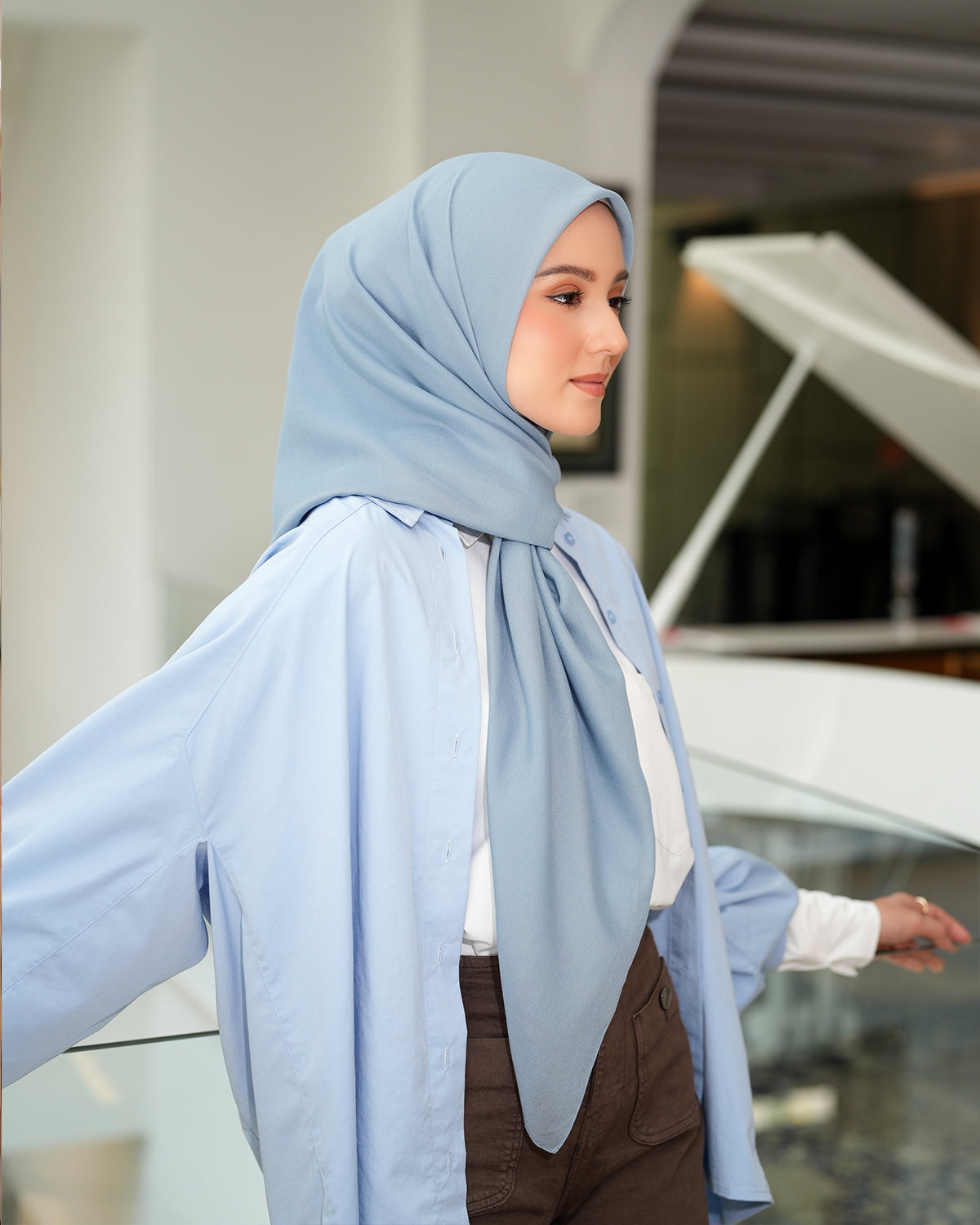 Heaven Lights - Voal Plain - Plain Square Voal Hijab