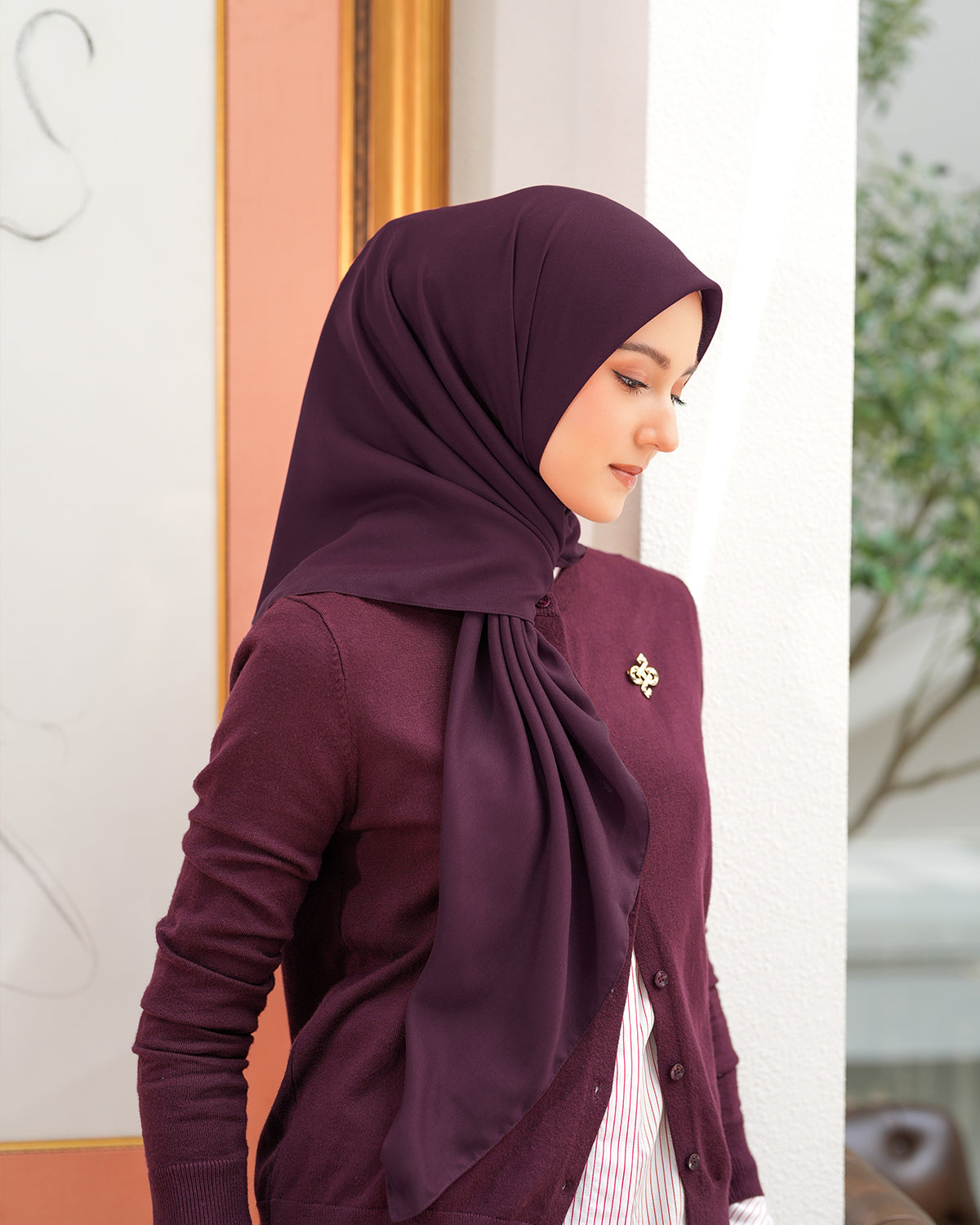 Heaven Lights - Voal Plain - Plain Square Voal Hijab