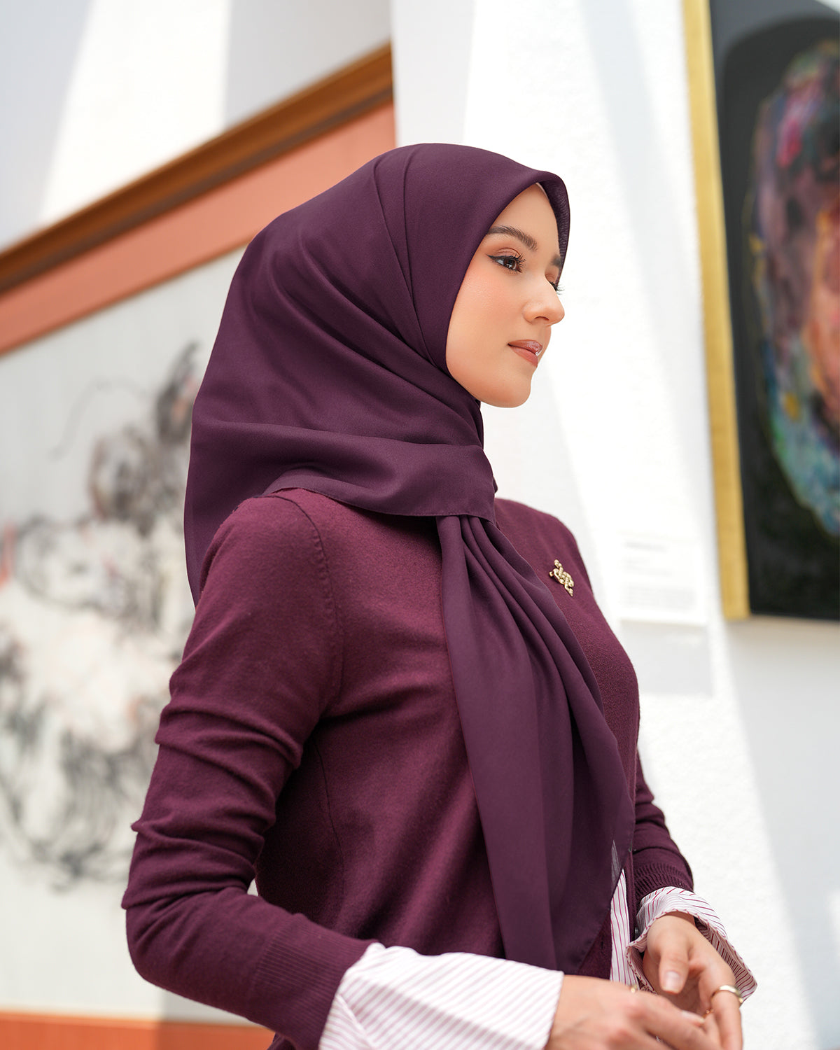Heaven Lights - Voal Plain - Plain Square Voal Hijab