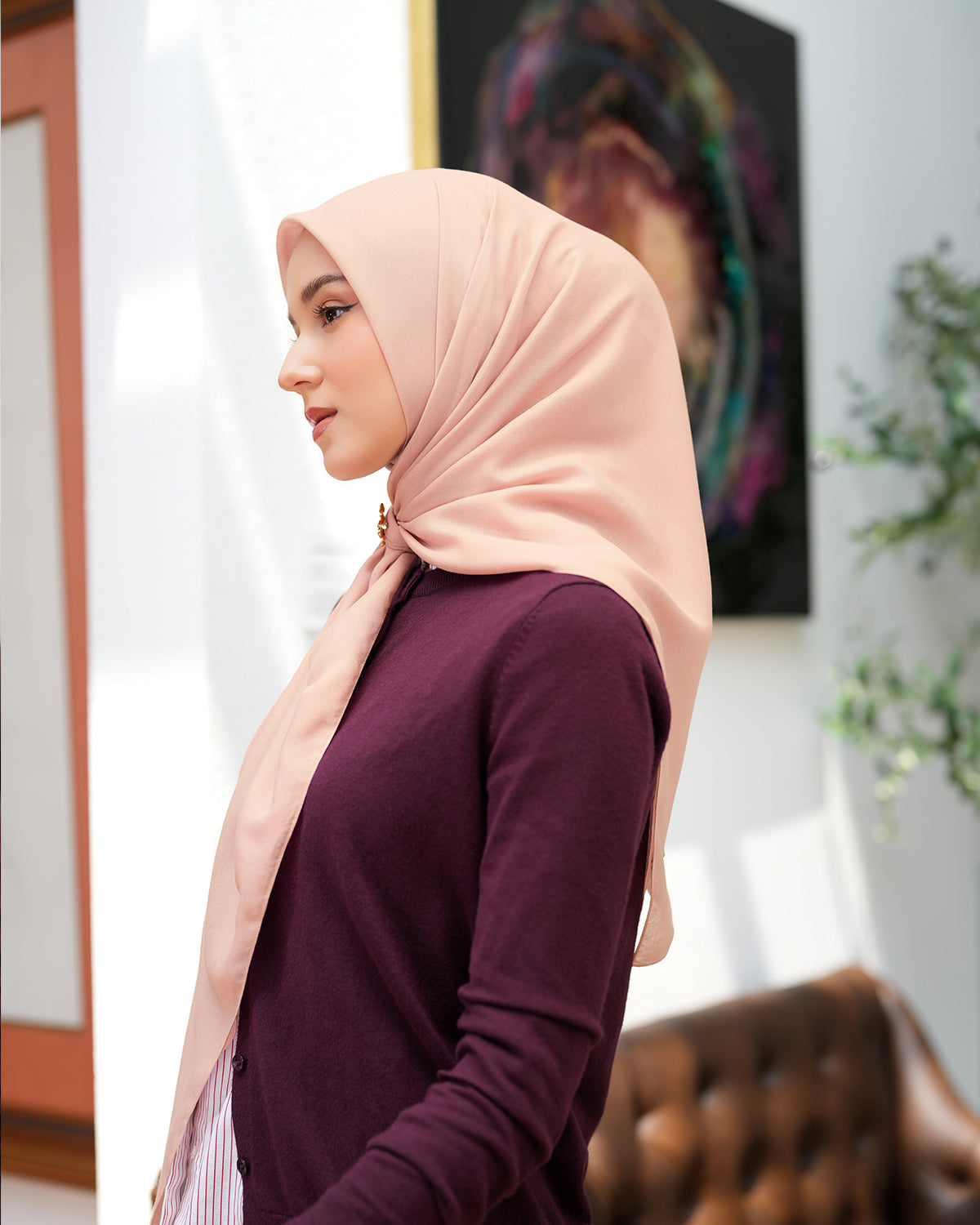 Heaven Lights - Voal Plain - Plain Square Voal Hijab