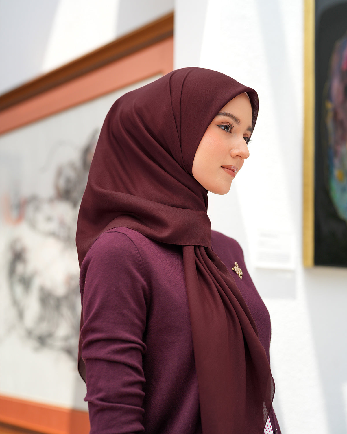 Heaven Lights - Voal Plain - Plain Square Voal Hijab