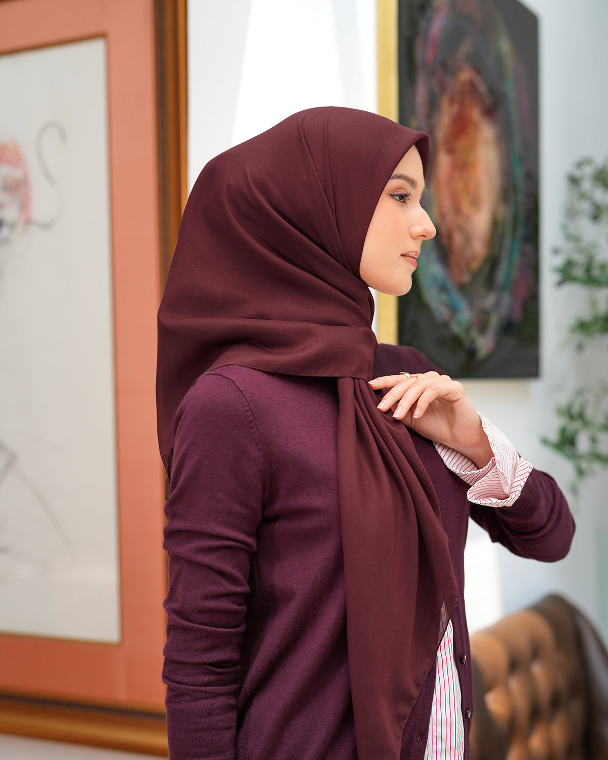 Heaven Lights - Voal Plain - Plain Square Voal Hijab
