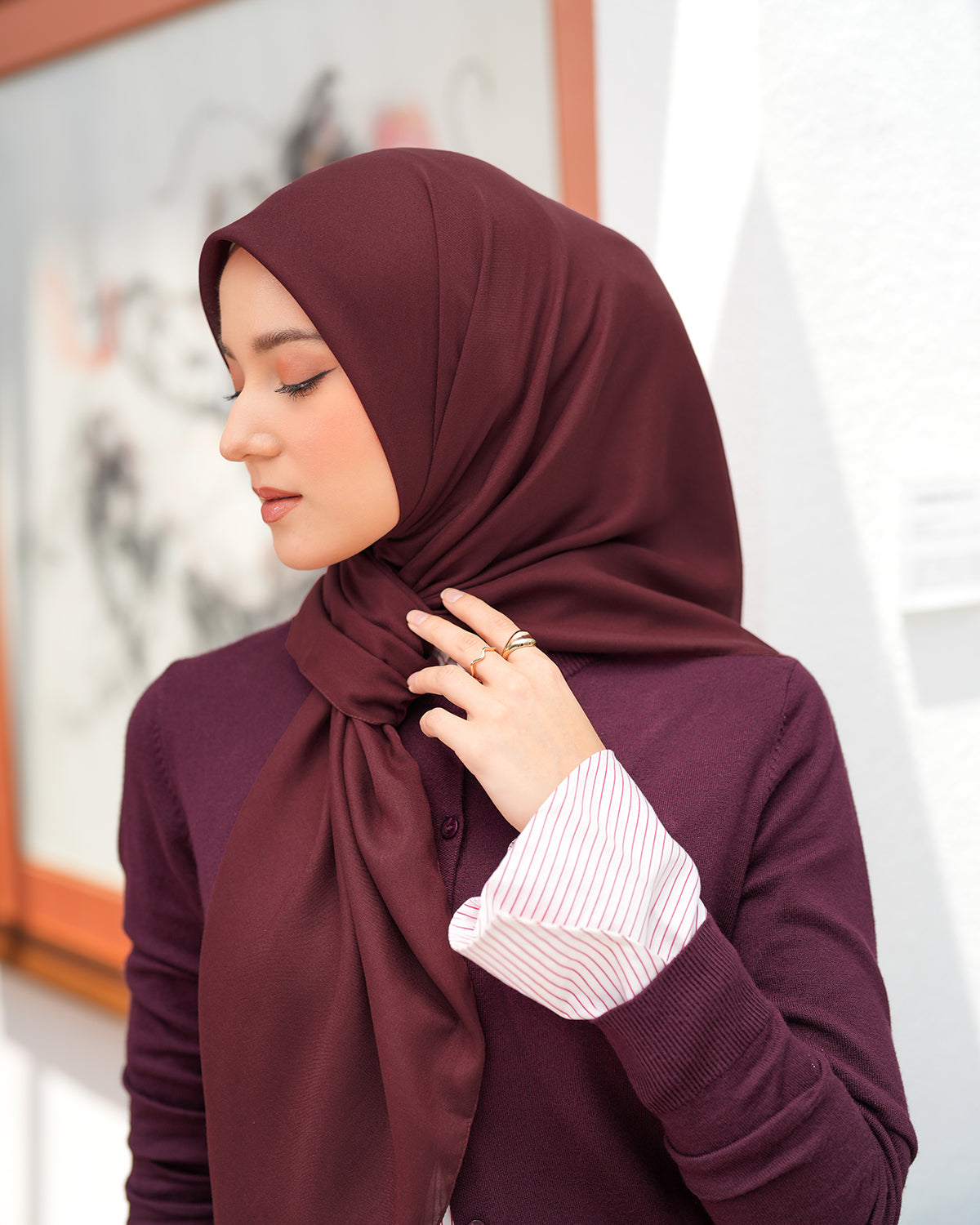 Heaven Lights - Voal Plain - Plain Square Voal Hijab